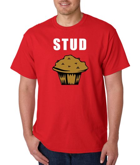 Stud Muffin Sexy Funny Geek 100% Cotton Tee Shirt  