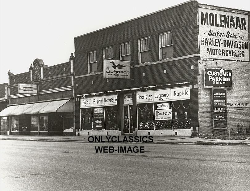 OLDEST HARLEY DAVIDSON MOTORCYCLE DEALER MOLENAAR PHOTO  