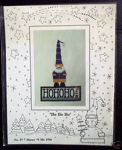 Mosey N Me Cross Stitch Chart   Ho Ho Ho Santa  