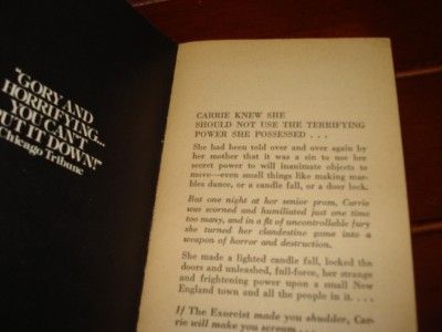 Stephen King Signed Carrie Book First Printing 1975  