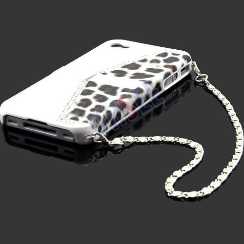 Luxury Leopard Bling Stand Hard Case Cover iPhone 4 4G  