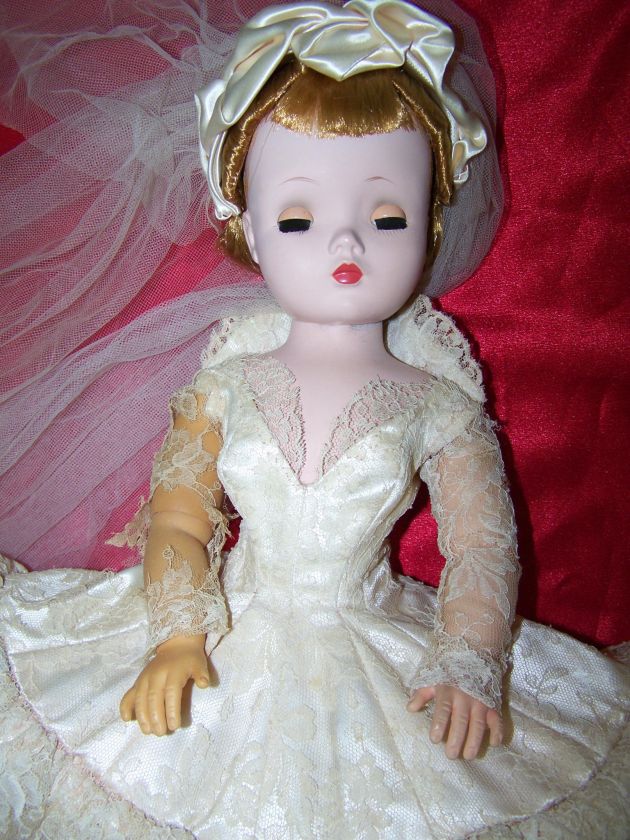 Vintage Madame Alexander Cissy Doll 20 21 Hard Plastic Bride NEEDS 