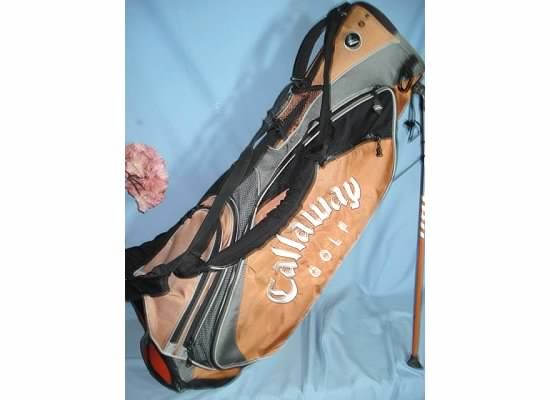 CALLAWAY GOLF EXTRA LITE ORANGE DUAL STAND GOLF BAG  