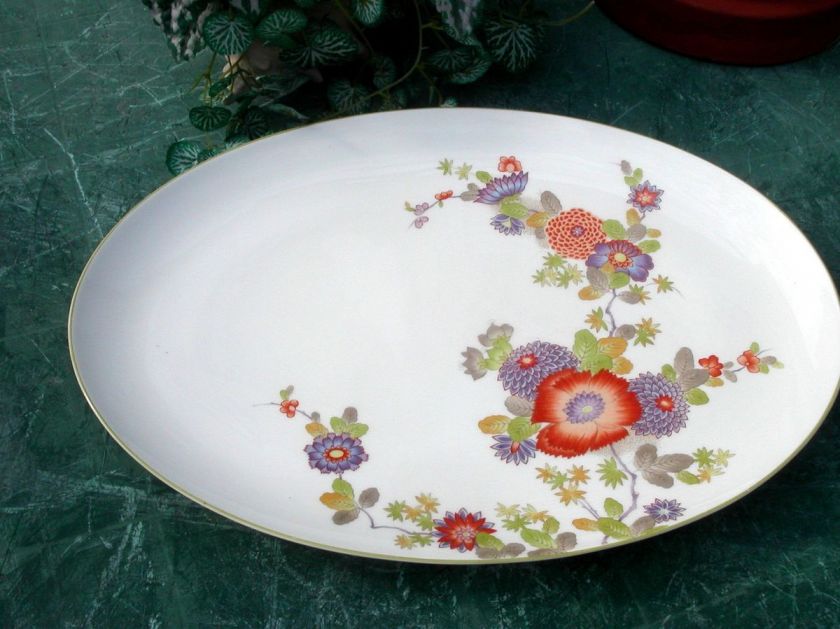 MIKASA PEONY 17 OVAL PLATTER FINE BONE CHINA   JAPAN  