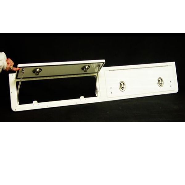 SEA PRO BRIGHT WHITE BOAT ROD LOCKER DUAL DOOR PANEL  