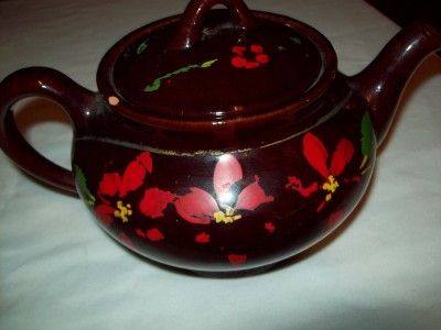 Teapot Royal Canadian Art Pottery Vintage Brown Large  