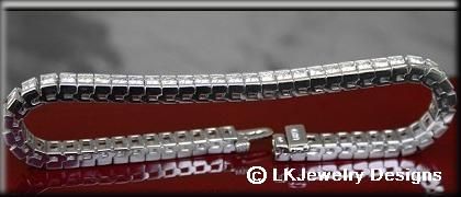 11.20 CT MOISSANITE PRINCESS CHANNEL TENNIS BRACELET  