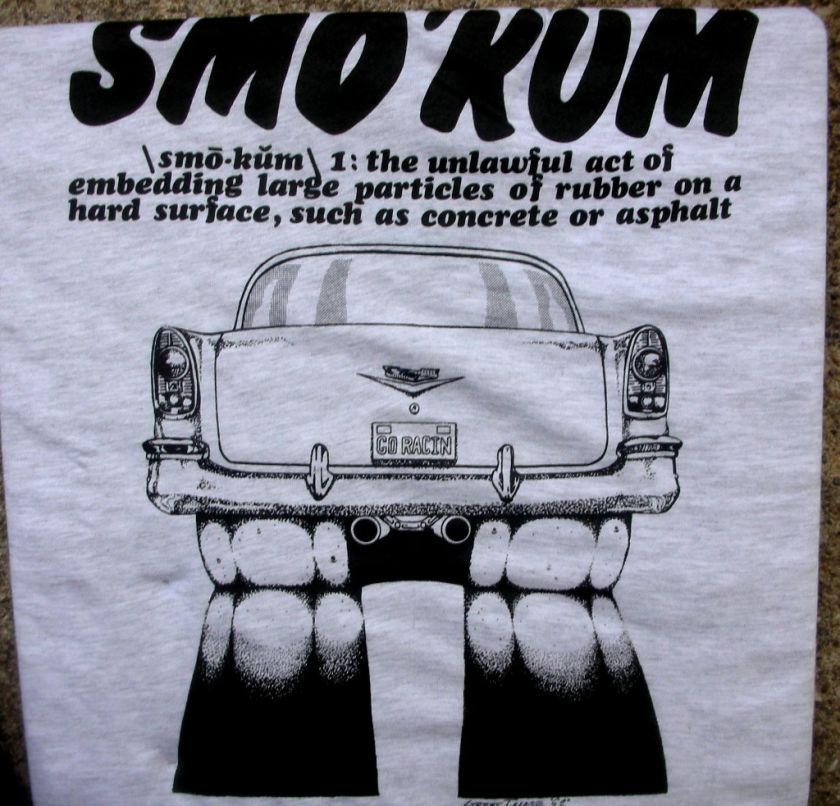 Hot Rod Street Machine 56 Chevy T Shirt Smokum  