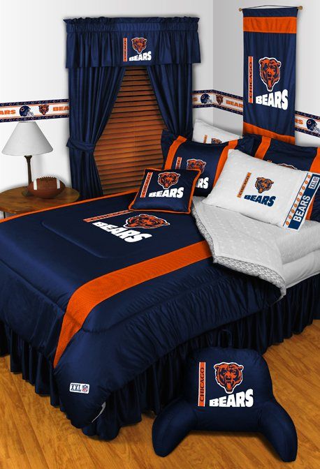 NFL CHICAGO BEARS (5)pc JERSEY MESH BED SETS Bedding  