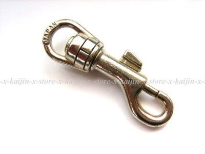 NICKEL SMALL PISTOL SWIVEL SNAP HOOK Keychain Clip Fob Hardware Japan 