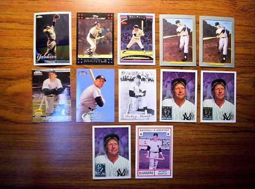   TOPPS FLEER HOFER MICKEY MANTLE (LOT OF 12) TOPPS CHROME TCMA SLUGGERS