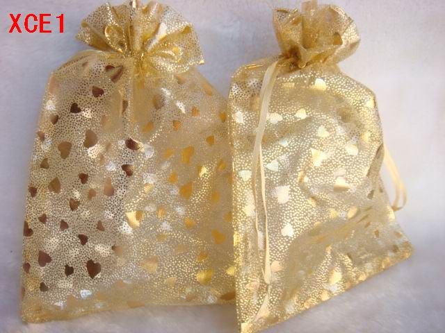 10 COLORS WEDDING FAVOR BAGS ORGANZA LARGE SIZE 23X17CM  