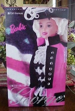 GEORGE WASHINGTON BARBIE DOLL  LTD ED FAO SCHWARTZ 1996  