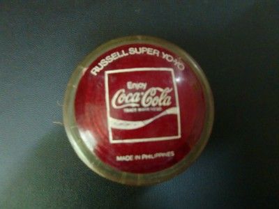 1960 COCA COLA REFLECTOR CLEAR RIM yoyo yo yo MAROON  