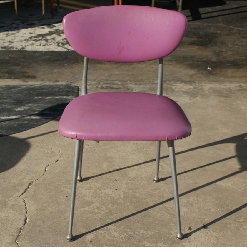 Shelby Williams Aluminum Gazelle Chair Purple  