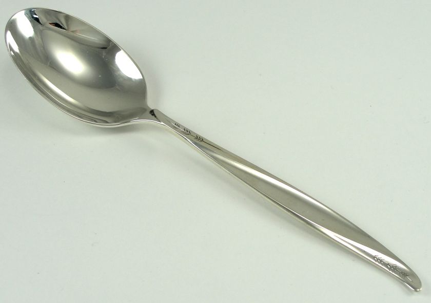 International Sterling Silver Dessert Oval Soup Spoon Pine Spray 