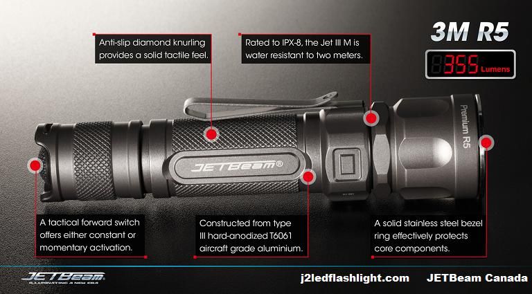 Jetbeam Jet lll M Cree R5 version LED Flashlight