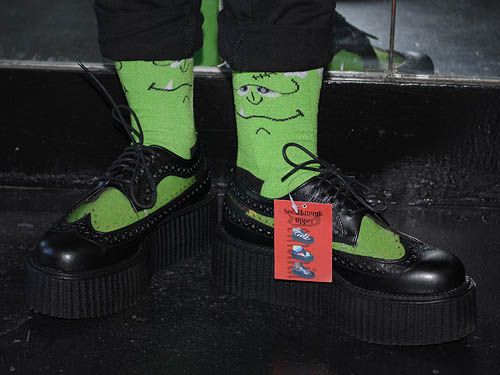 Goth Punk Rockabilly Psychobilly Demonia Clear Vegan Black CREEPER 408 