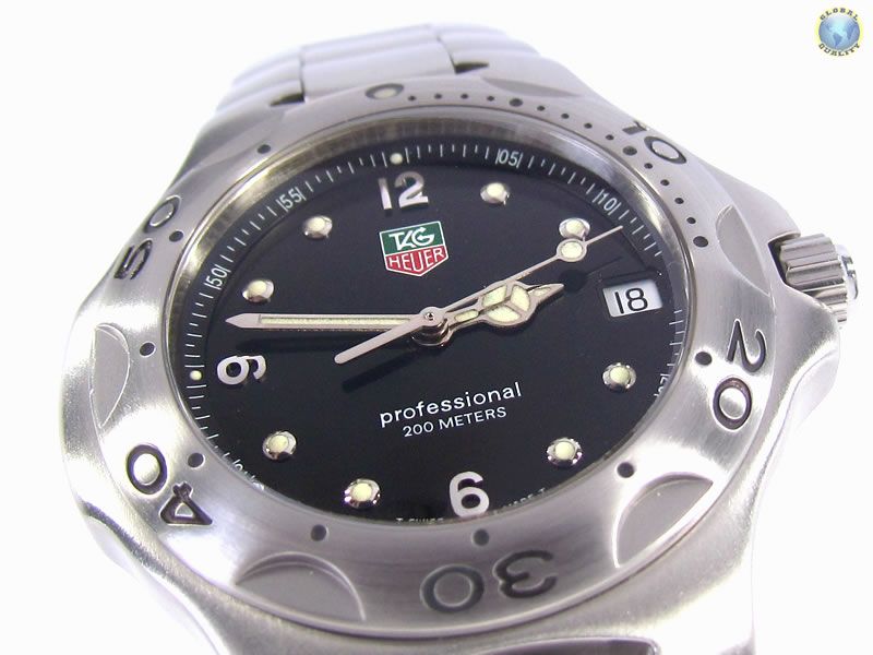 TAG Heuer Mens Kirium Professional Black Dial Full Size WL1113  