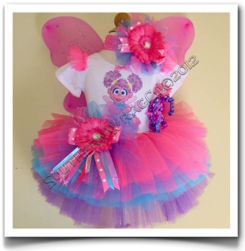 HANDMADE CUSTOM ABBY CADABBY INSPIRED BRITE TUTU COSTUME SET FITS UP 