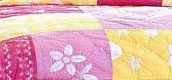 NEW Pottery Barn Pink Butterfly Tie Dye Twin Quilt & Sham Set~Unopened 