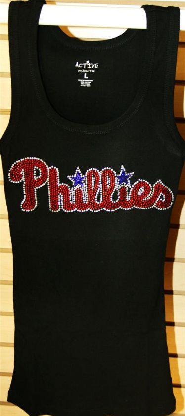 Philadelphia Phillies Bling Strapless Tube Top Tank Tee  