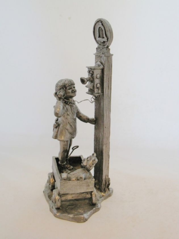MIchael Ricker Pewter PEGGY Girl on Telephone LE  