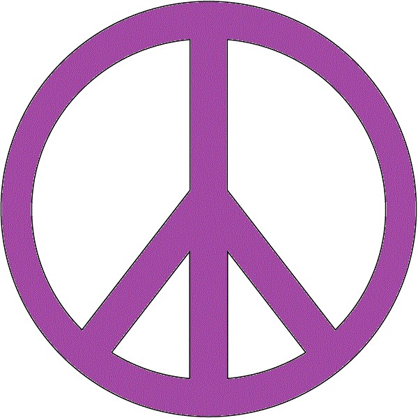 Large Peace Sign Hippie Decal Sticker car truck Purp 6  