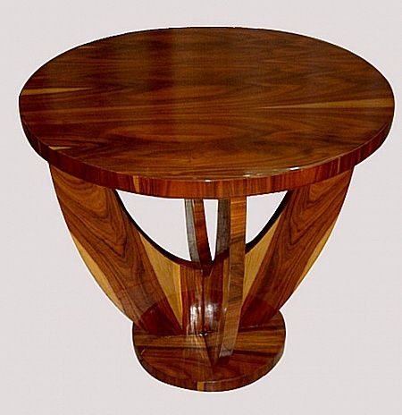 Classic LARGE Art Deco style round rosewood table  