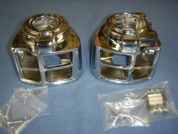 NEW CHROME HANDLEBAR SWITCH HOUSINGS FITS HARLEY 82 95  