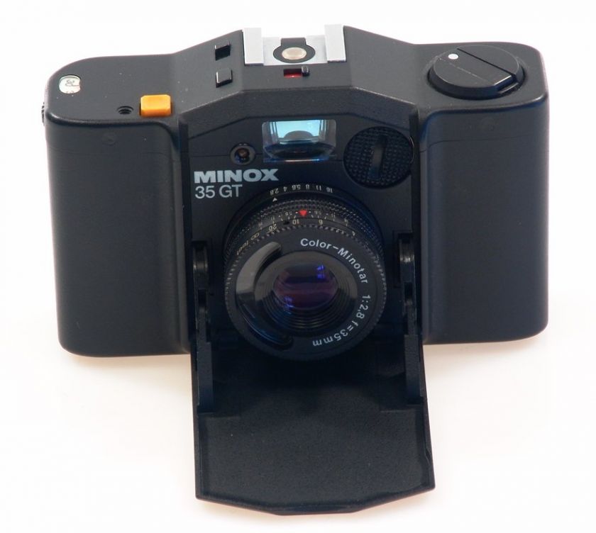 MINOX 35 GT FOLD OUT COMPACT CAMERA COLOR MINOTAR 12.8 f=35mm BLACK 