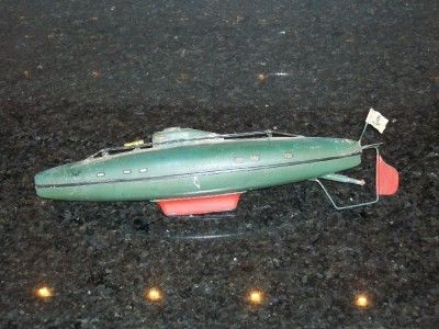 VINTAGE MARKLIN TINPLATE CLOCKWORK WINDUP SUBMARINE  