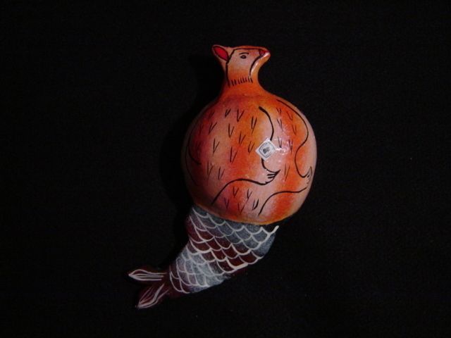 Mexican Folk Art Coconut Mask Sea Horse  