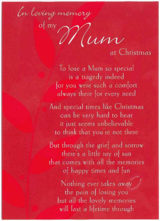 In Loving Memory of my Mum at Christmas