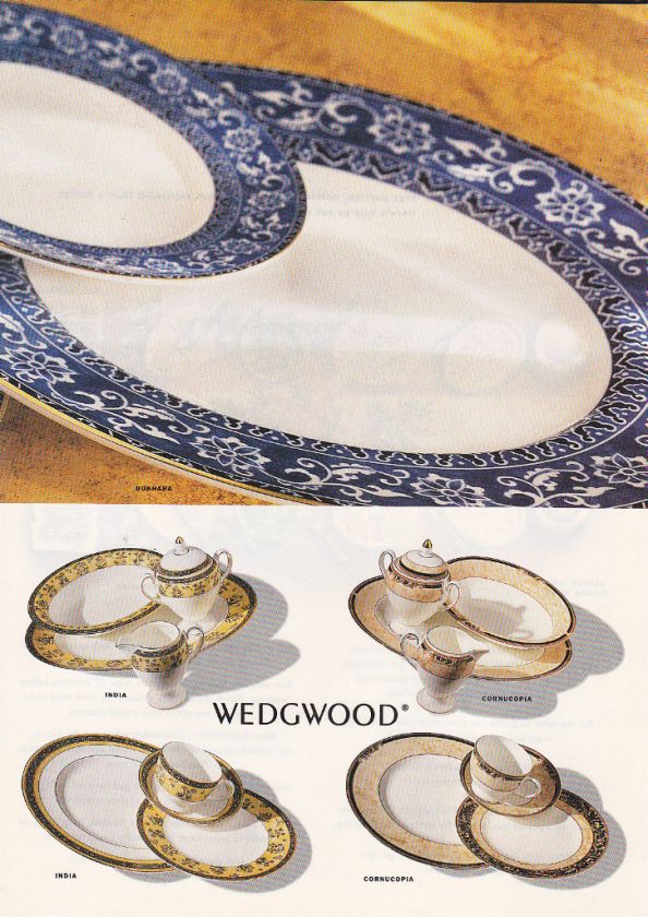 1997 WEDGWOOD CHINA Photo Print Ad BOKHARA INDIA  