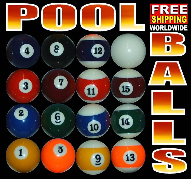 POOL Ball. No 11 12 13 14 15 Number Snooker Billiard  