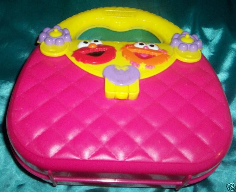 SESAME STREET PURSE 1999 TYCO PRESCHOOL TOY ELMO & ZOE  