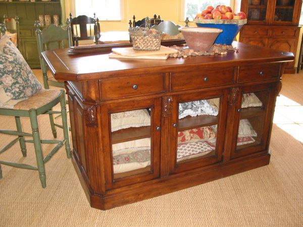 KITCHEN ISLAND Sebastian Large Fine Furniture Quality Solid Alder Wood 