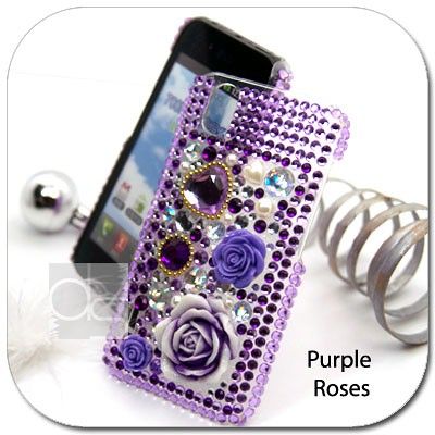 BLING Hard Rhinestone Skin Case LG Optimus Black P970  