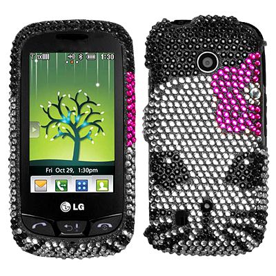 BLING Hard Phone Cover Case LG COSMOS TOUCH VN270 Kitty  