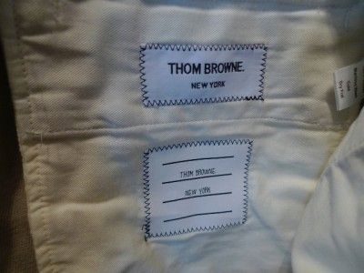 THOM BROWNE Khaki Pants Trouser Cotton Twill sz 4 NWT  