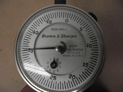 BROWN SHARPE INDICATOR 8231 941 1 .0005 1.000 RANGE  