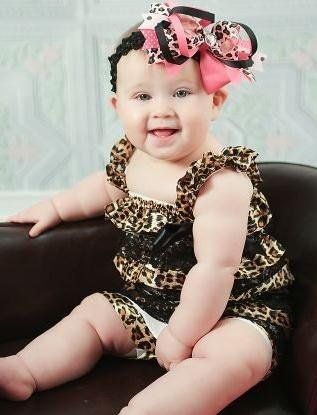 Baby Girl Ruffle Tutu Dress Outfit Romper Leopard Photo Prop Playsuit 