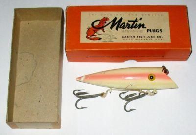 MARTIN SALMON PLUG 6 WOOD LURE IN BOX  