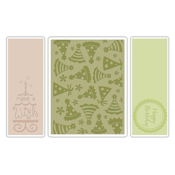 Brand New Sizzix Embossing Folders BIRTHDAY SET #5 (656987)  