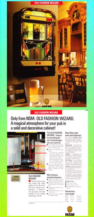 OLD FASHION WIZARD NSM CD Jukebox Advertising Flyer  