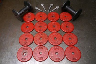 Vintage YORK Aristocrat Dumbbells Set Complete SUPER RARE & NICE 