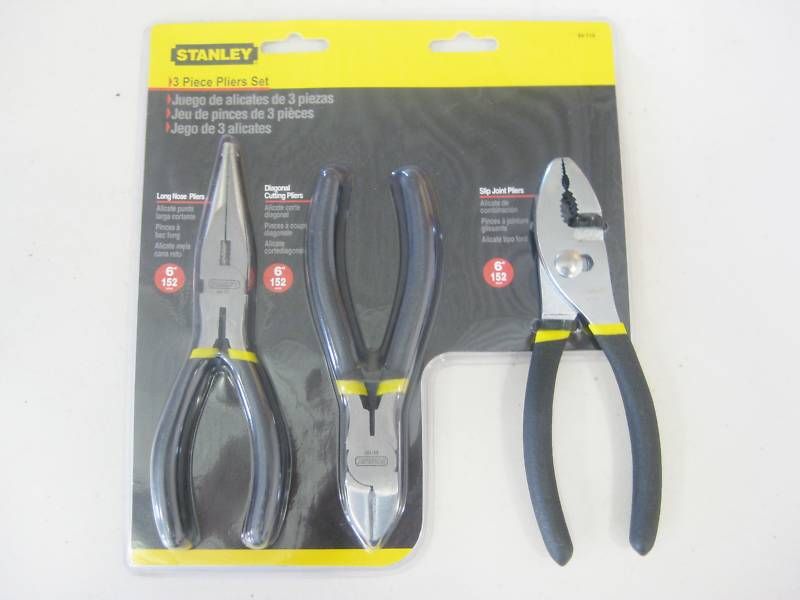 NEW STANLEY 84 114 3PC PLIERS SET  