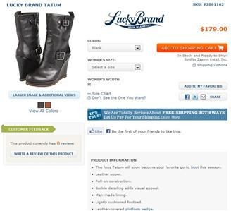 NEW AUTH Lucky Brand Tatum Cover Wedge Leather Boots Black 6 7  