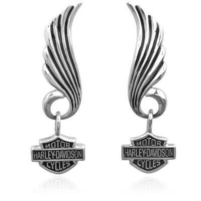 Harley Davidson winged sterling earrings MOD HDE0270 NR  